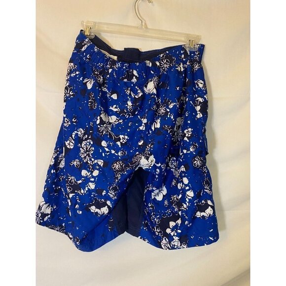 ARIZONA MENS SWIM TRUNKS SWIMSUIT BLUE PATTERN SIZE LARGE - Picture 2 of 2